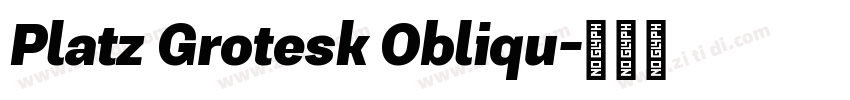 Platz Grotesk Obliqu字体转换